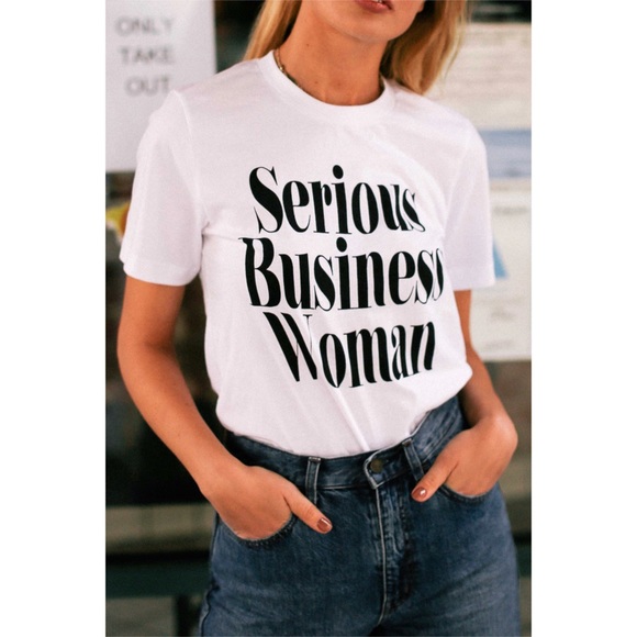 🆕Serious Buisness Woman Tee in White - Picture 5 of 5